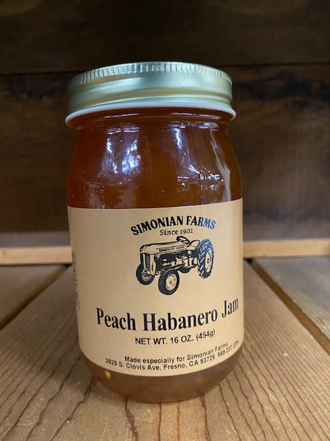 Peach Habanero Jam - 16oz – Simonian Farms